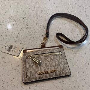 NWT Michael Kors lanyard badge holder